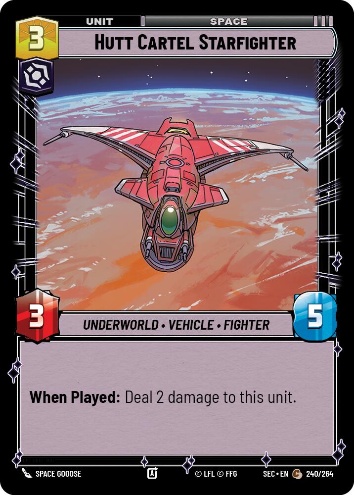 Hutt Cartel Starfighter (240/264) (240/264) [Secrets of Power] | Exor Games New Glasgow