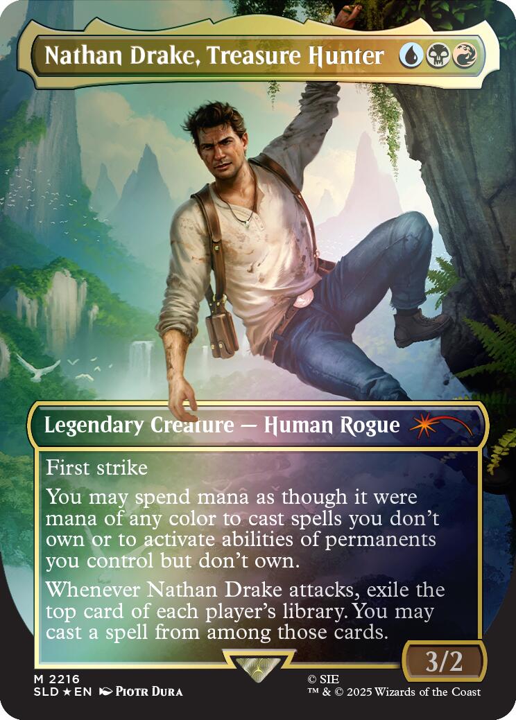 Nathan Drake, Treasure Hunter (Rainbow Foil) [Secret Lair Drop Series] | Exor Games New Glasgow