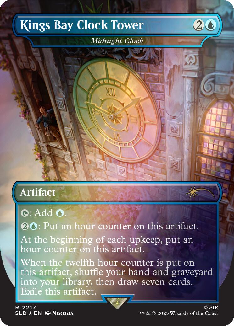 Kings Bay Clock Tower - Midnight Clock (Rainbow Foil) [Secret Lair Drop Series] | Exor Games New Glasgow