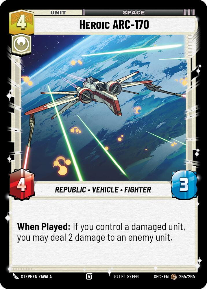 Heroic ARC-170 (254/264) (254/264) [Secrets of Power] | Exor Games New Glasgow