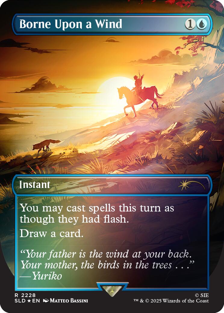 Borne Upon a Wind (Rainbow Foil) [Secret Lair Drop Series] | Exor Games New Glasgow
