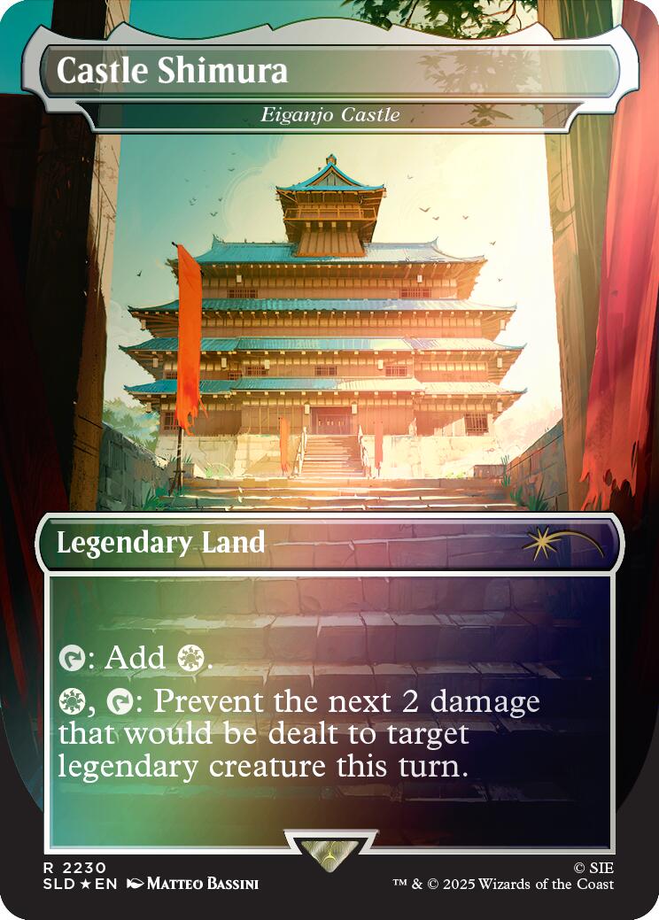 Castle Shimura - Eiganjo Castle (Rainbow Foil) [Secret Lair Drop Series] | Exor Games New Glasgow