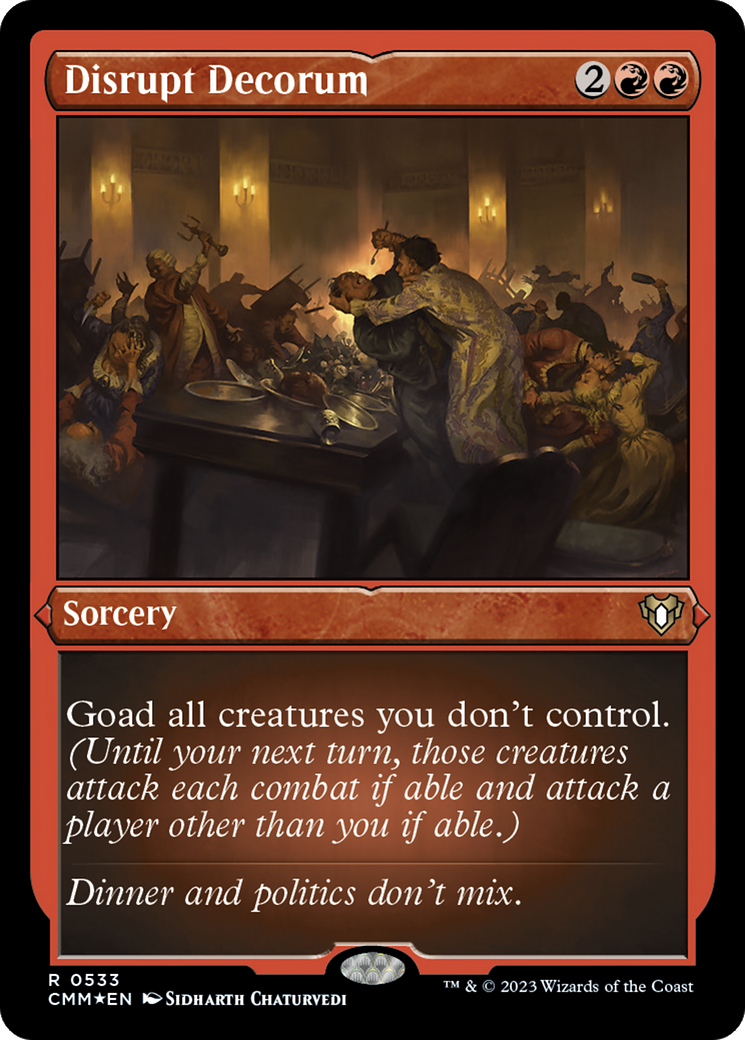 Disrupt Decorum (Foil Etched) [Commander Masters] | Exor Games New Glasgow