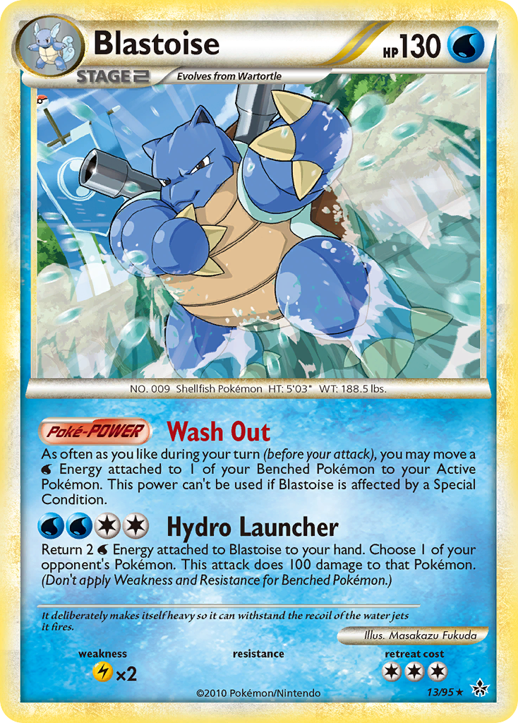 Blastoise (13/95) [HeartGold & SoulSilver: Unleashed] | Exor Games New Glasgow