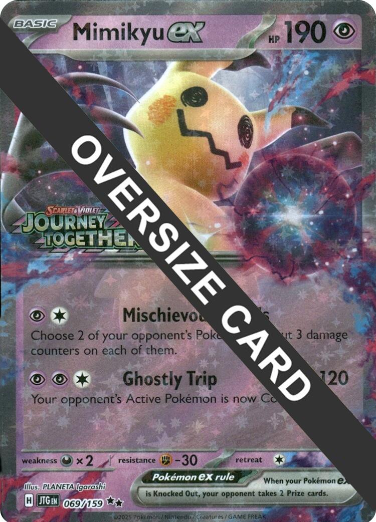 Mimikyu ex (069/159) (Journey Together Stamped) (Jumbo Card) [Miscellaneous Cards] | Exor Games New Glasgow