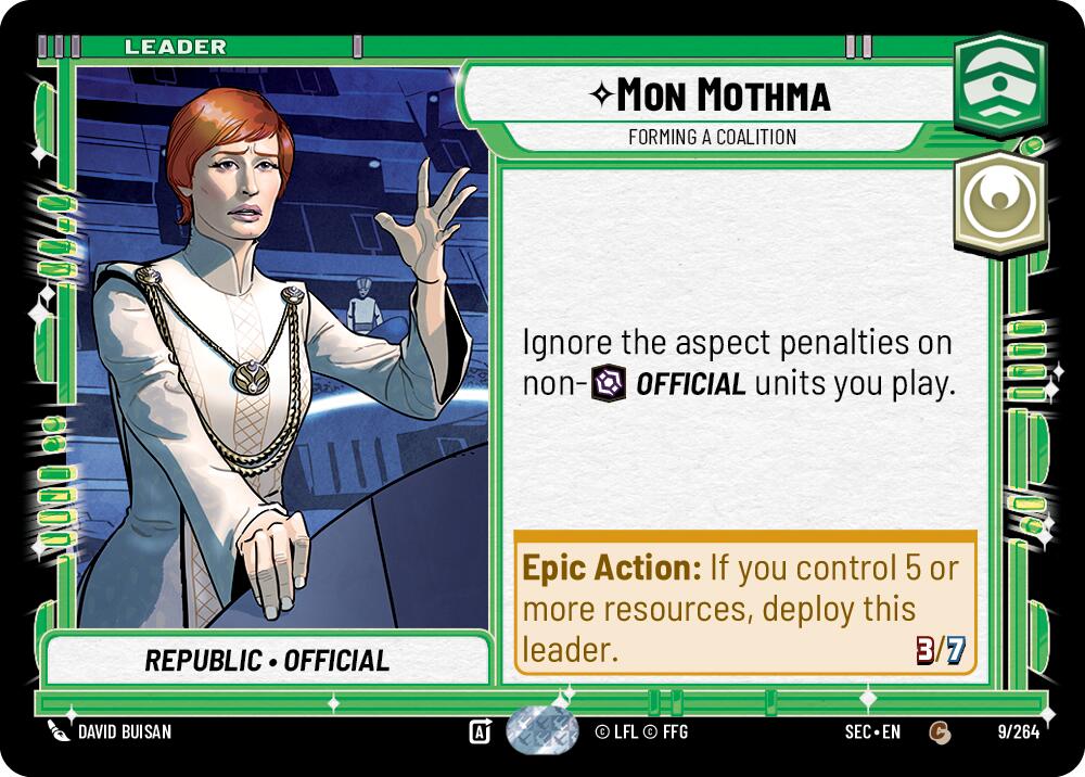 Mon Mothma - Forming a Coalition (9/264) (9/264) [Secrets of Power] | Exor Games New Glasgow