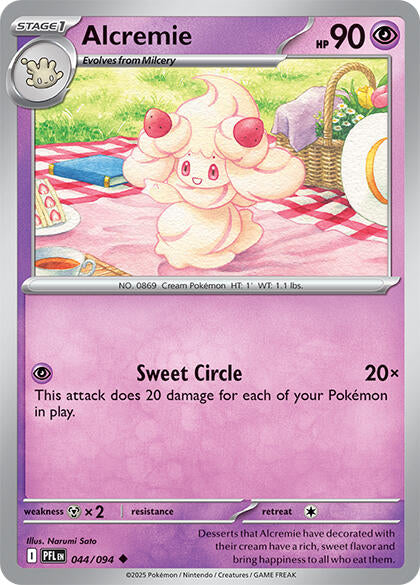 Alcremie (044/094) (Reverse Holo) [Mega Evolution: Phantasmal Flames] | Exor Games New Glasgow