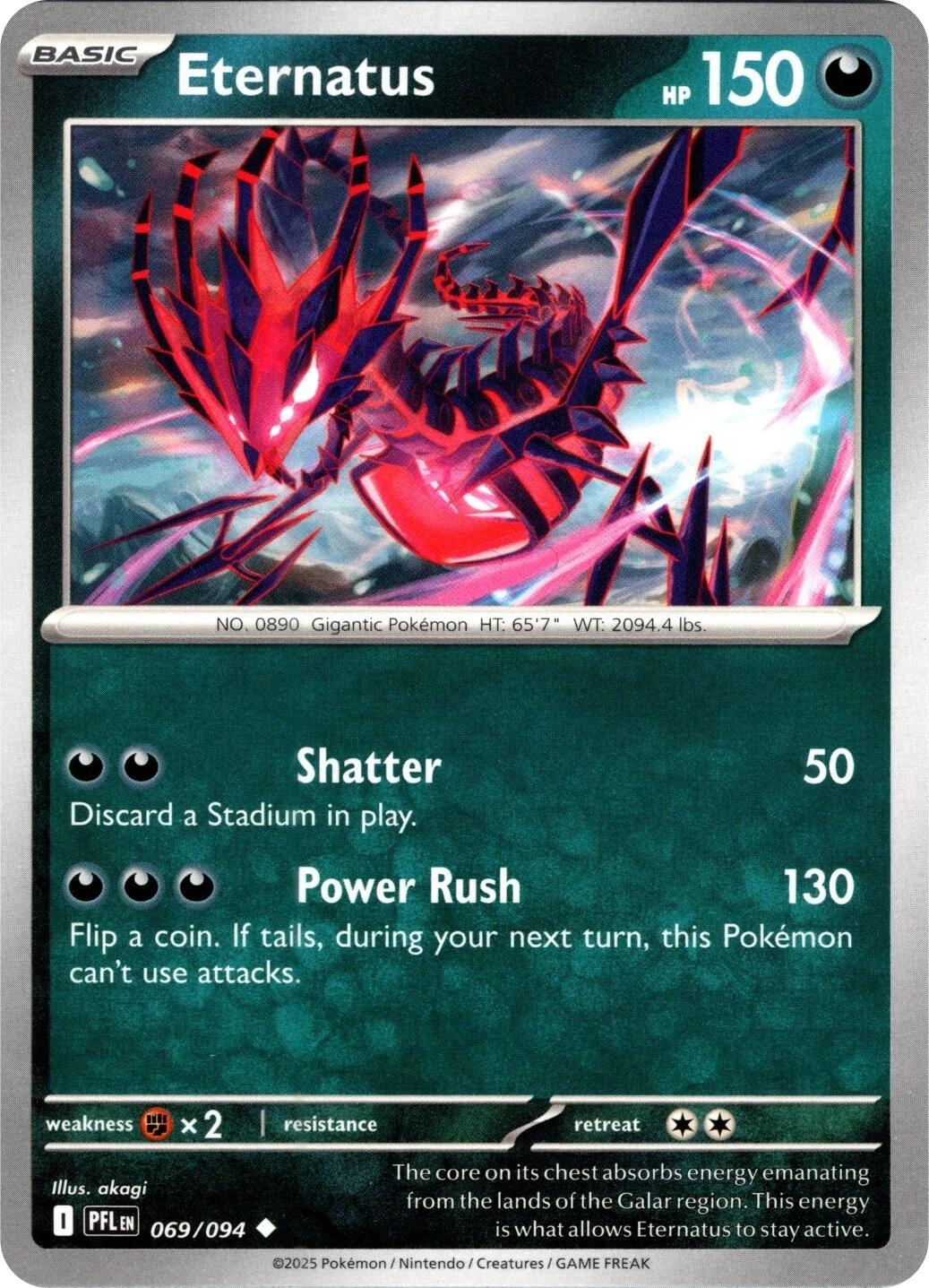 Eternatus (069/094) (Reverse Holo) [Mega Evolution: Phantasmal Flames] | Exor Games New Glasgow