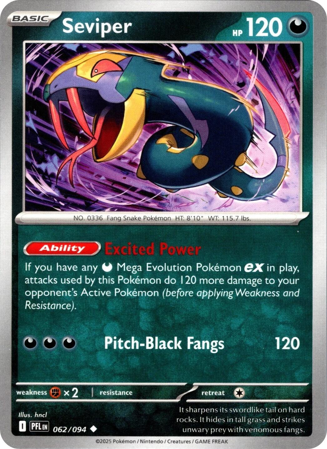 Seviper (062/094) [Mega Evolution: Phantasmal Flames] | Exor Games New Glasgow