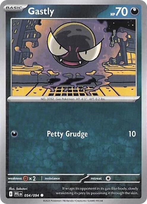 Gastly (054/094) (Reverse Holo) [Mega Evolution: Phantasmal Flames] | Exor Games New Glasgow