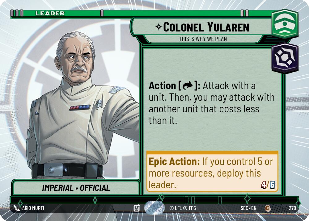 Colonel Yularen - This is Why We Plan (Hyperspace) (270) (270) [Secrets of Power] | Exor Games New Glasgow