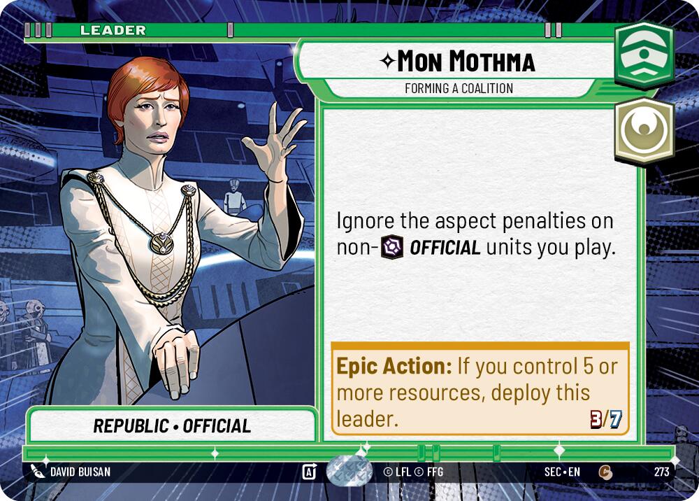 Mon Mothma - Forming a Coalition (Hyperspace) (273) (273) [Secrets of Power] | Exor Games New Glasgow