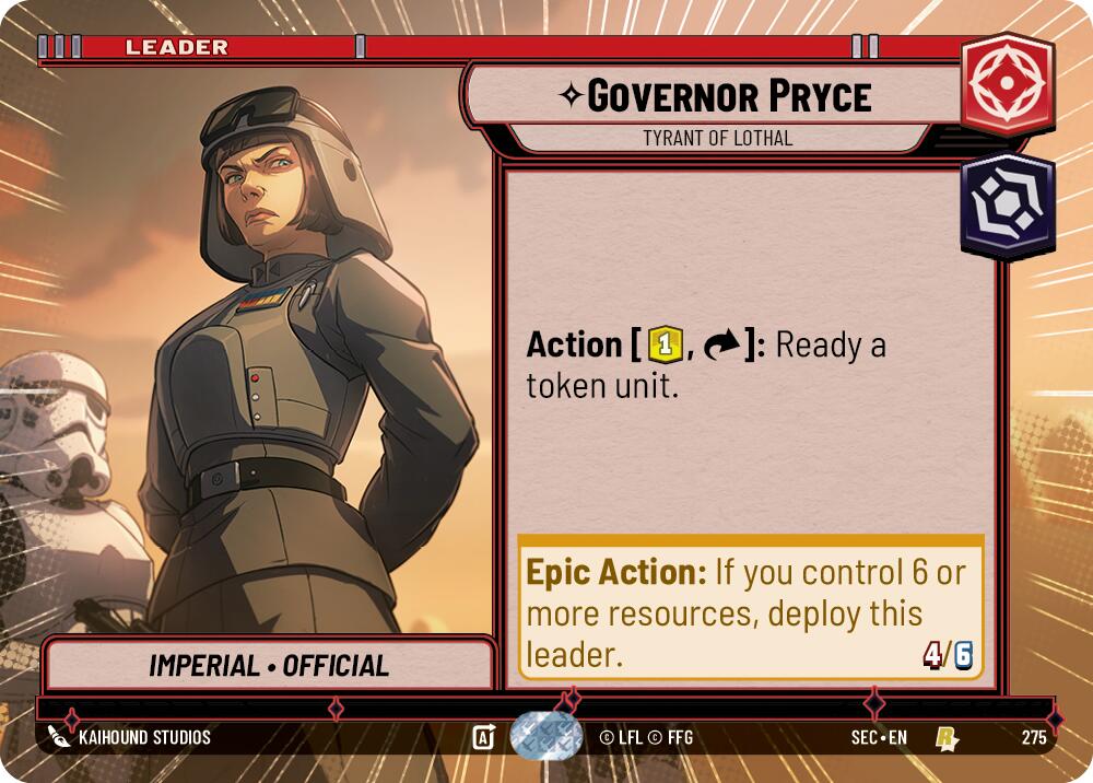 Governor Pryce - Tyrant of Lothal (Hyperspace) (275) (275) [Secrets of Power] | Exor Games New Glasgow
