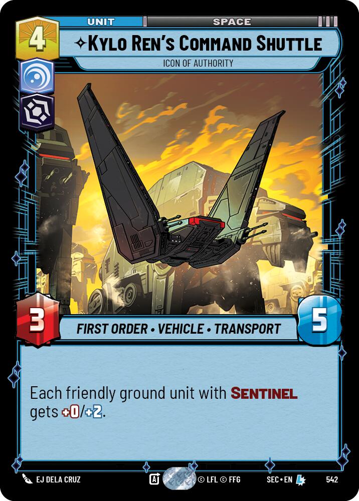 Kylo Ren's Command Shuttle - Icon of Authority (Foil) (542) (542) [Secrets of Power] | Exor Games New Glasgow