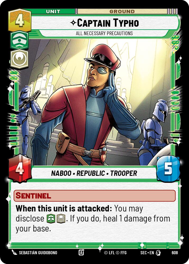 Captain Typho - All Necessary Precautions (Foil) (608) (608) [Secrets of Power] | Exor Games New Glasgow