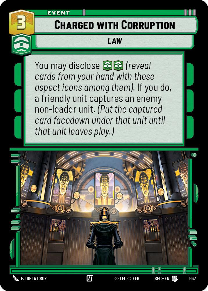 Charged with Corruption (637) (Foil) (637) [Secrets of Power] | Exor Games New Glasgow