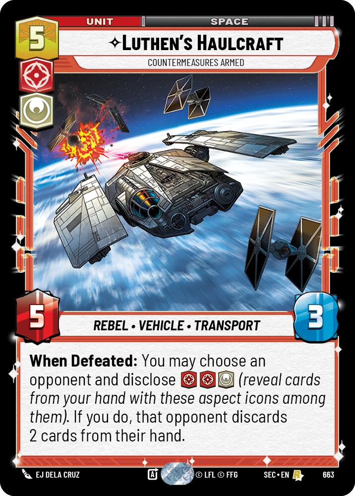 Luthen's Haulcraft - Countermeasures Armed (Foil) (663) (663) [Secrets of Power] | Exor Games New Glasgow