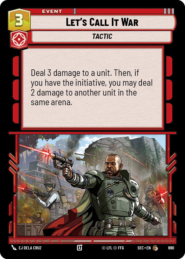 Let's Call It War (690) (Foil) (690) [Secrets of Power] | Exor Games New Glasgow