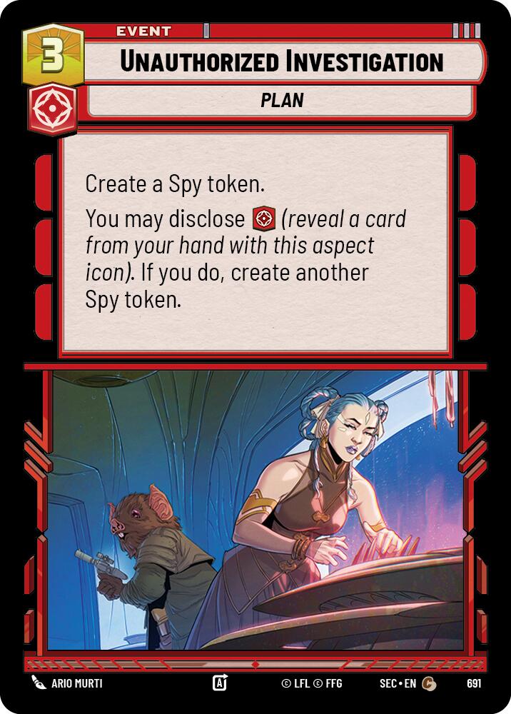 Unauthorized Investigation (691) (Foil) (691) [Secrets of Power] | Exor Games New Glasgow
