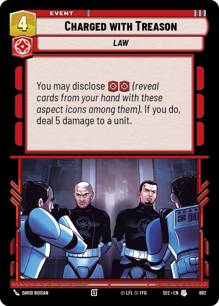 Charged with Treason (692) (Foil) (692) [Secrets of Power] | Exor Games New Glasgow