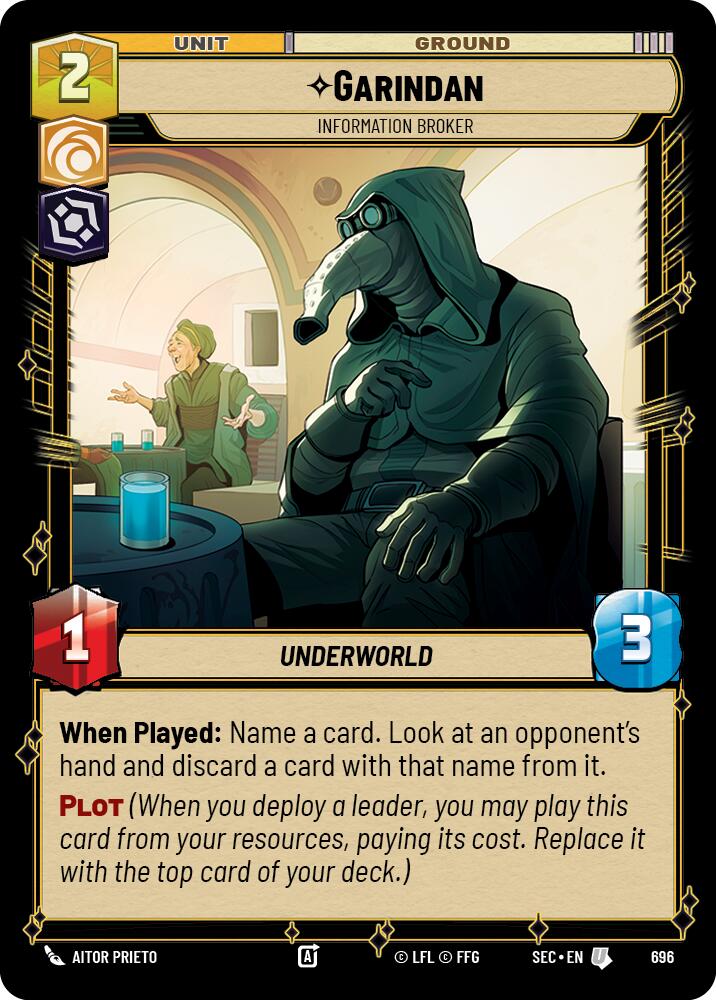 Garindan - Information Broker (Foil) (696) (696) [Secrets of Power] | Exor Games New Glasgow