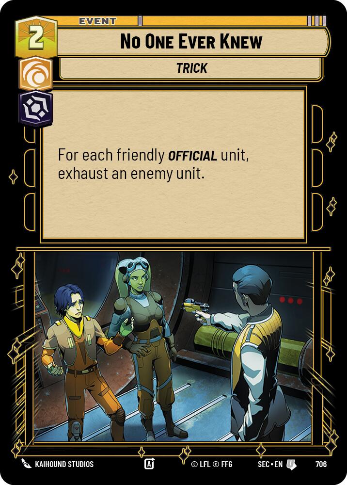 No One Ever Knew (706) (Foil) (706) [Secrets of Power] | Exor Games New Glasgow
