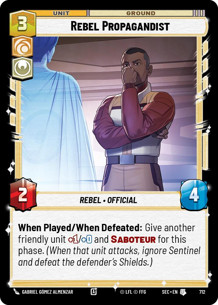 Rebel Propagandist (712) (Foil) (712) [Secrets of Power] | Exor Games New Glasgow