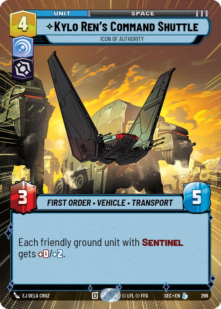 Kylo Ren's Command Shuttle - Icon of Authority (Hyperspace) (296) (296) [Secrets of Power] | Exor Games New Glasgow