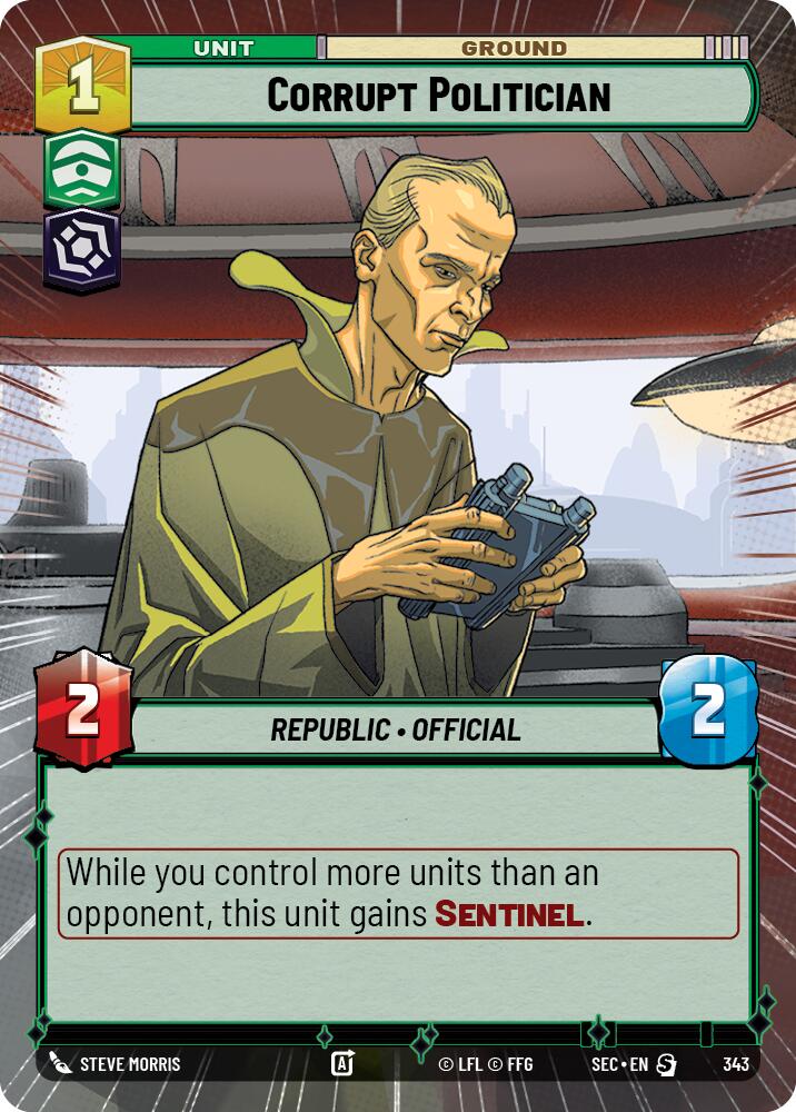 Corrupt Politician (343) (Hyperspace) (343) [Secrets of Power] | Exor Games New Glasgow