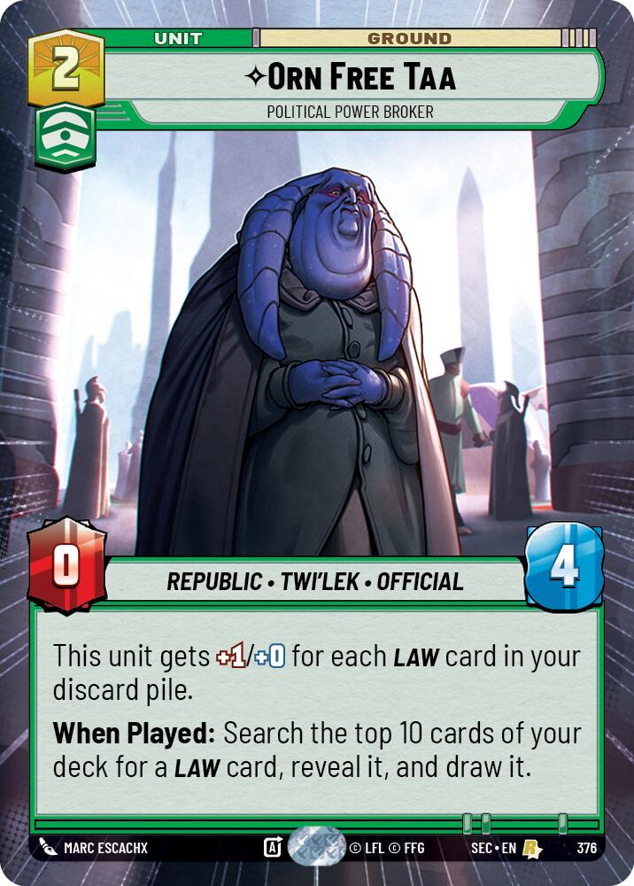 Orn Free Taa - Political Power Broker (Hyperspace) (376) (376) [Secrets of Power] | Exor Games New Glasgow