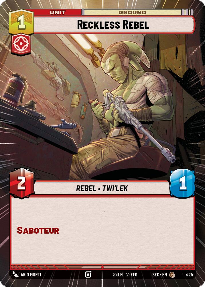 Reckless Rebel (424) (Hyperspace) (424) [Secrets of Power] | Exor Games New Glasgow