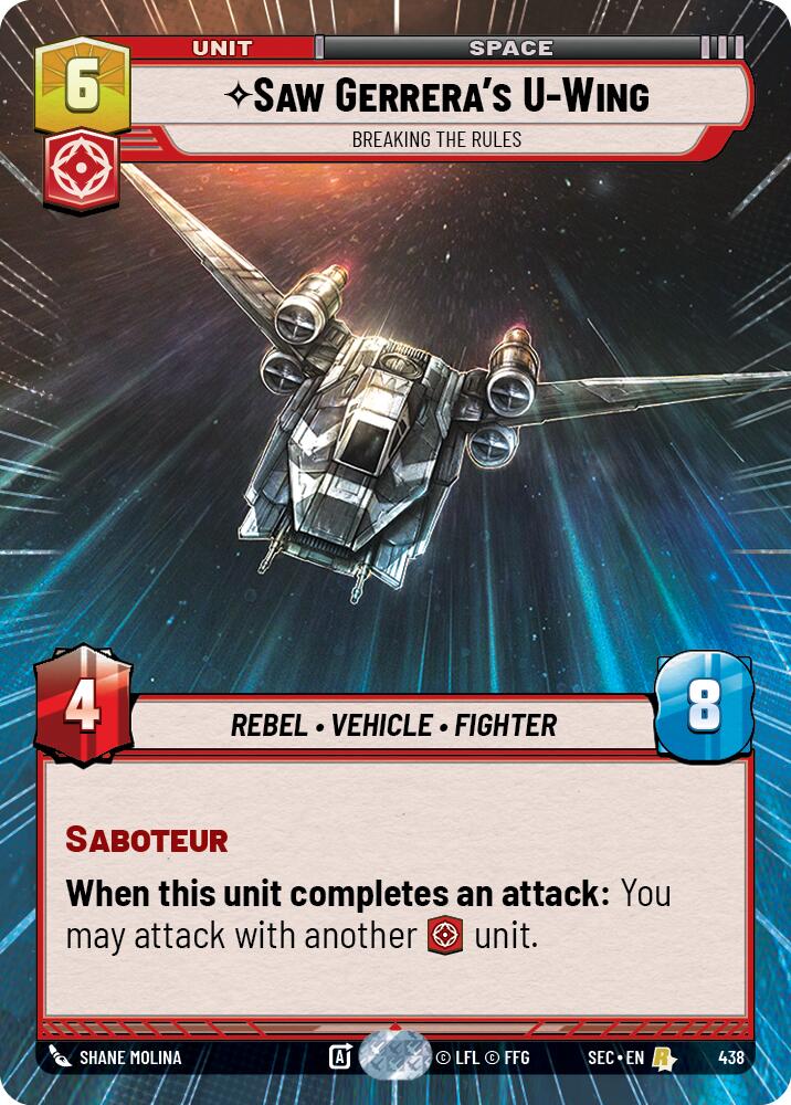 Saw Gerrera's U-Wing - Wing (438) - Breaking the Rules (Hyperspace) (438) (438) [Secrets of Power] | Exor Games New Glasgow