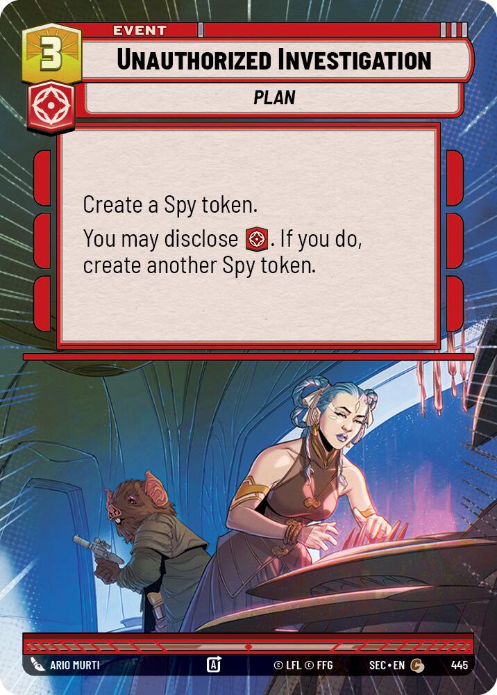 Unauthorized Investigation (445) (Hyperspace) (445) [Secrets of Power] | Exor Games New Glasgow