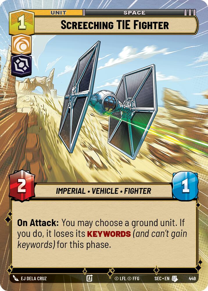 Screeching TIE Fighter (449) (Hyperspace) (449) [Secrets of Power] | Exor Games New Glasgow