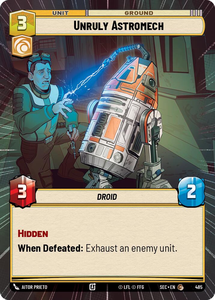 Unruly Astromech (485) (Hyperspace) (485) [Secrets of Power] | Exor Games New Glasgow