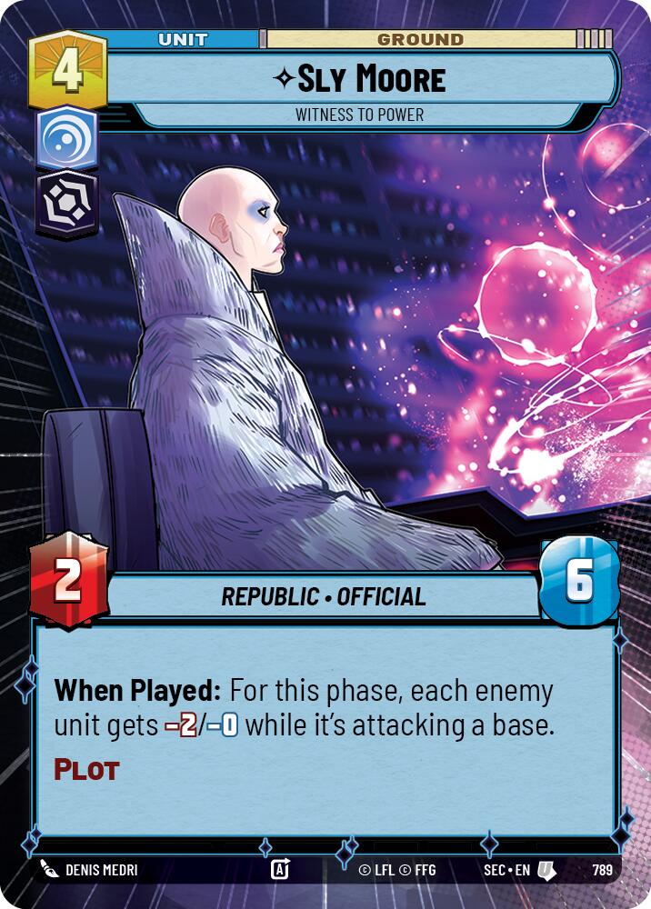 Sly Moore - Witness to Power (Hyperspace Foil) (789) (789) [Secrets of Power] | Exor Games New Glasgow