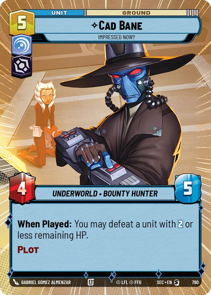 Cad Bane - Impressed Now? (Hyperspace Foil) (790) (790) [Secrets of Power] | Exor Games New Glasgow