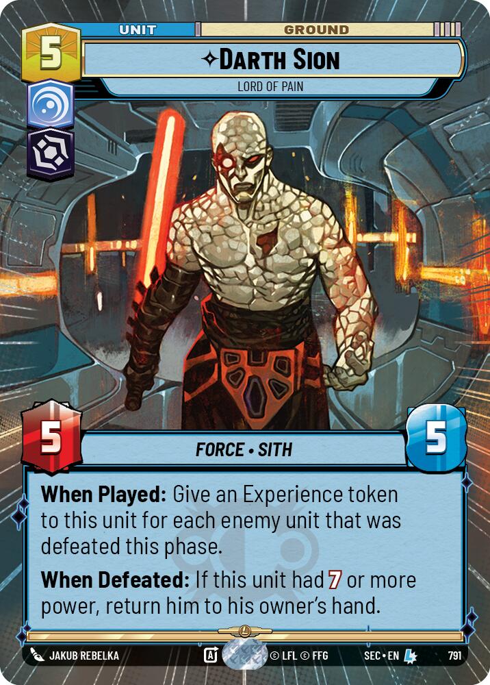 Darth Sion - Lord of Pain (Hyperspace Foil) (791) (791) [Secrets of Power] | Exor Games New Glasgow