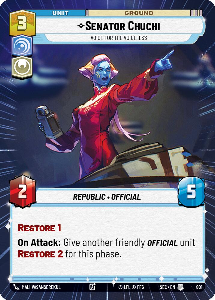 Senator Chuchi - Voice for the Voiceless (Hyperspace Foil) (801) (801) [Secrets of Power] | Exor Games New Glasgow