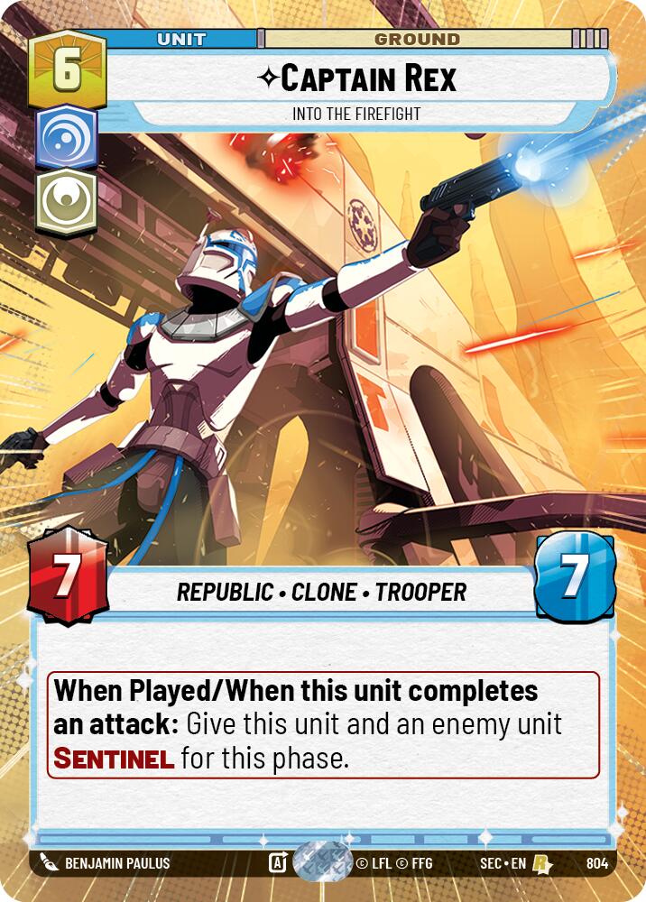 Captain Rex - Into the Firefight (Hyperspace Foil) (804) (804) [Secrets of Power] | Exor Games New Glasgow