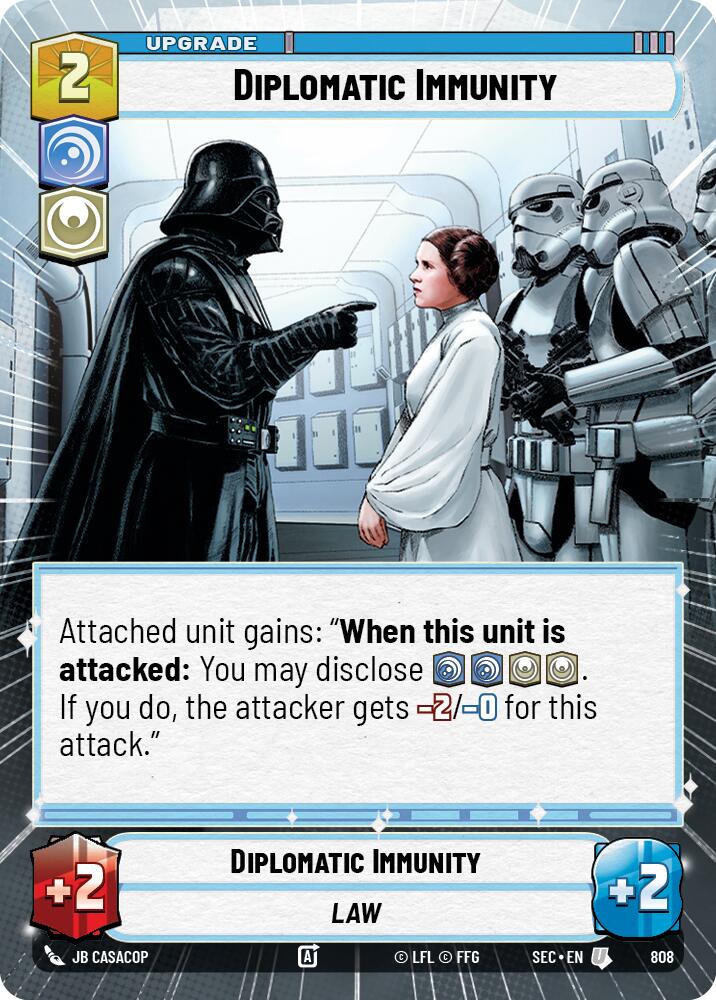 Diplomatic Immunity (808) (Hyperspace Foil) (808) [Secrets of Power] | Exor Games New Glasgow
