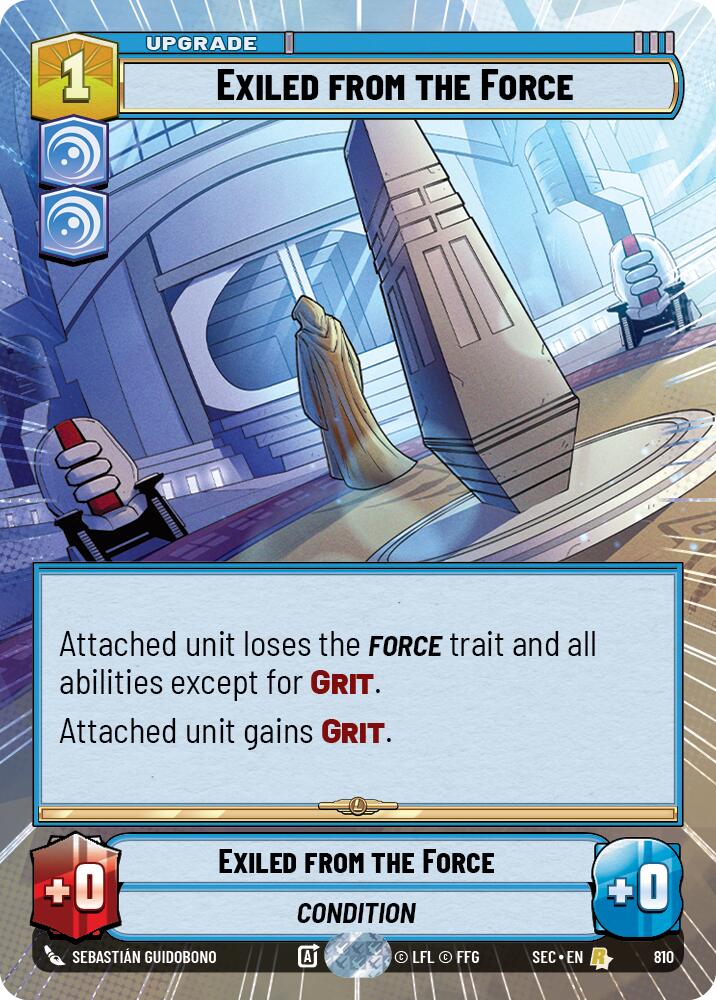 Exiled from the Force (810) (Hyperspace Foil) (810) [Secrets of Power] | Exor Games New Glasgow