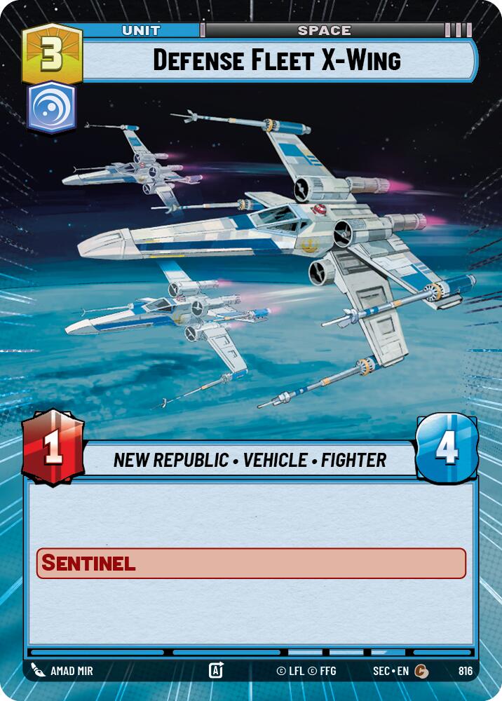 Defense Fleet X-Wing - Wing (816) (Hyperspace Foil) (816) (816) [Secrets of Power] | Exor Games New Glasgow