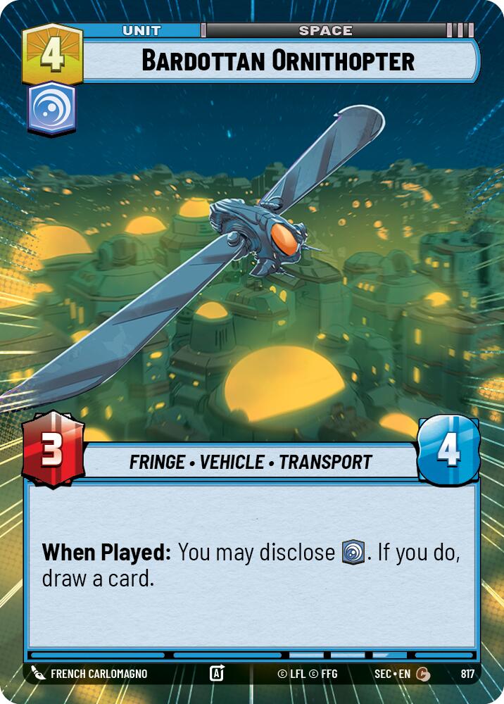 Bardottan Ornithopter (817) (Hyperspace Foil) (817) [Secrets of Power] | Exor Games New Glasgow