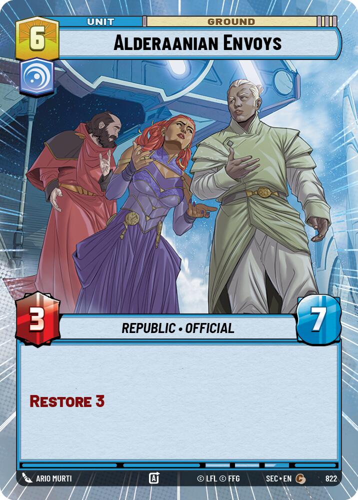 Alderaanian Envoys (822) (Hyperspace Foil) (822) [Secrets of Power] | Exor Games New Glasgow