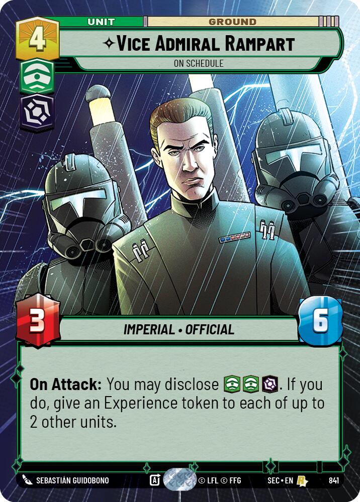 Vice Admiral Rampart - On Schedule (Hyperspace Foil) (841) (841) [Secrets of Power] | Exor Games New Glasgow