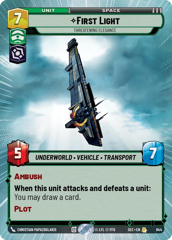 First Light - Threatening Elegance (Hyperspace Foil) (844) (844) [Secrets of Power] | Exor Games New Glasgow