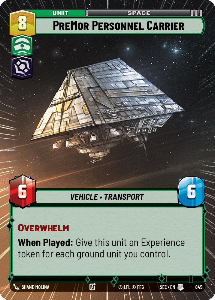 PreMor Personnel Carrier (845) (Hyperspace Foil) (845) [Secrets of Power] | Exor Games New Glasgow