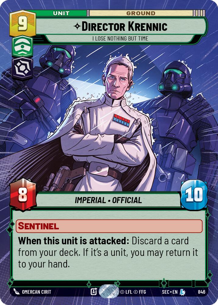 Director Krennic - I Lose Nothing But Time (Hyperspace Foil) (846) (846) [Secrets of Power] | Exor Games New Glasgow