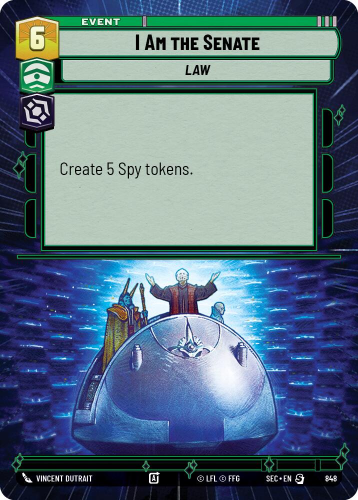 I Am the Senate (848) (Hyperspace Foil) (848) [Secrets of Power] | Exor Games New Glasgow